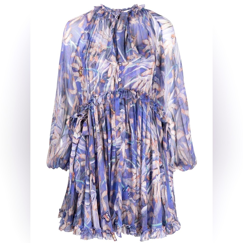 Zimmermann Botanica Drawn Mini Dress Sz 1